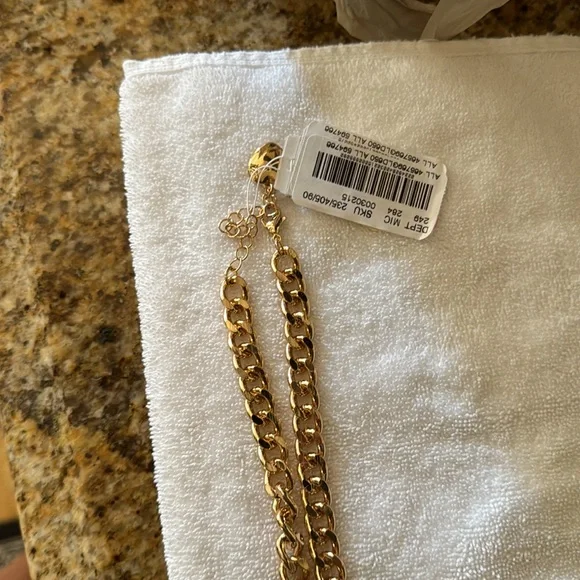 Betsy Johnson chain with heart necklace